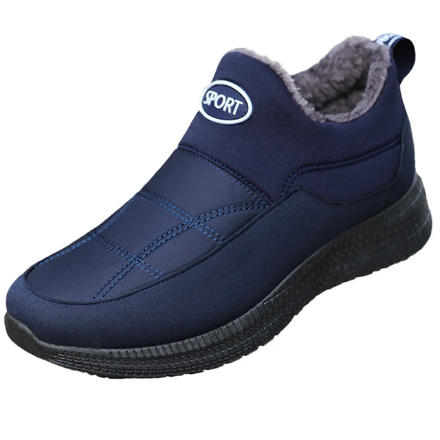Wotte Heren Laarzen Winter Warm Houden Snowboots Mode Pluche Katoenen Schoenen  Man Laarzen Rijden Mocassins Kwaliteit Mannen Loafers Katoen|Sneeuwlaarzen|  - AliExpress