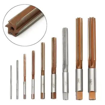 

9pcs 3mm-16mm H8 HSS Machine Reamer Straight Shank Parallel Fulte Engineering Hand Tool