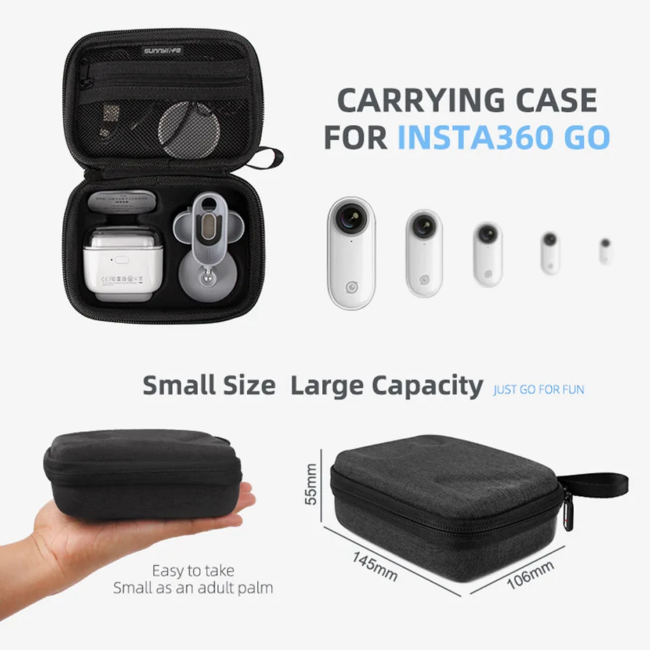 

Portable Handbags For Insta360 Go Mini Action Camera Carrying Cases EVA Skin Storage Bag For Insta360 GO Protection Accessories