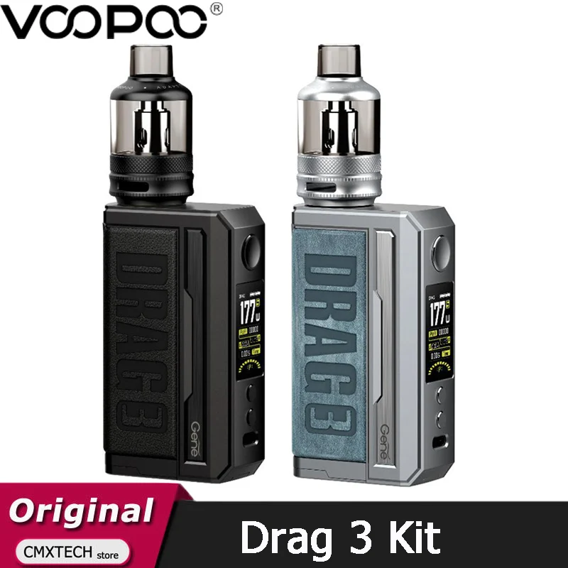 Mejor precio Original Voopoo arrastre 3 Kit 177W caja MOD Vape 5,5 ml TPP Pod cartucho TPP DM1 DM2 bobina cigarrillo electrónico vaporizador del DRAG 2 zWzKE9KelO9