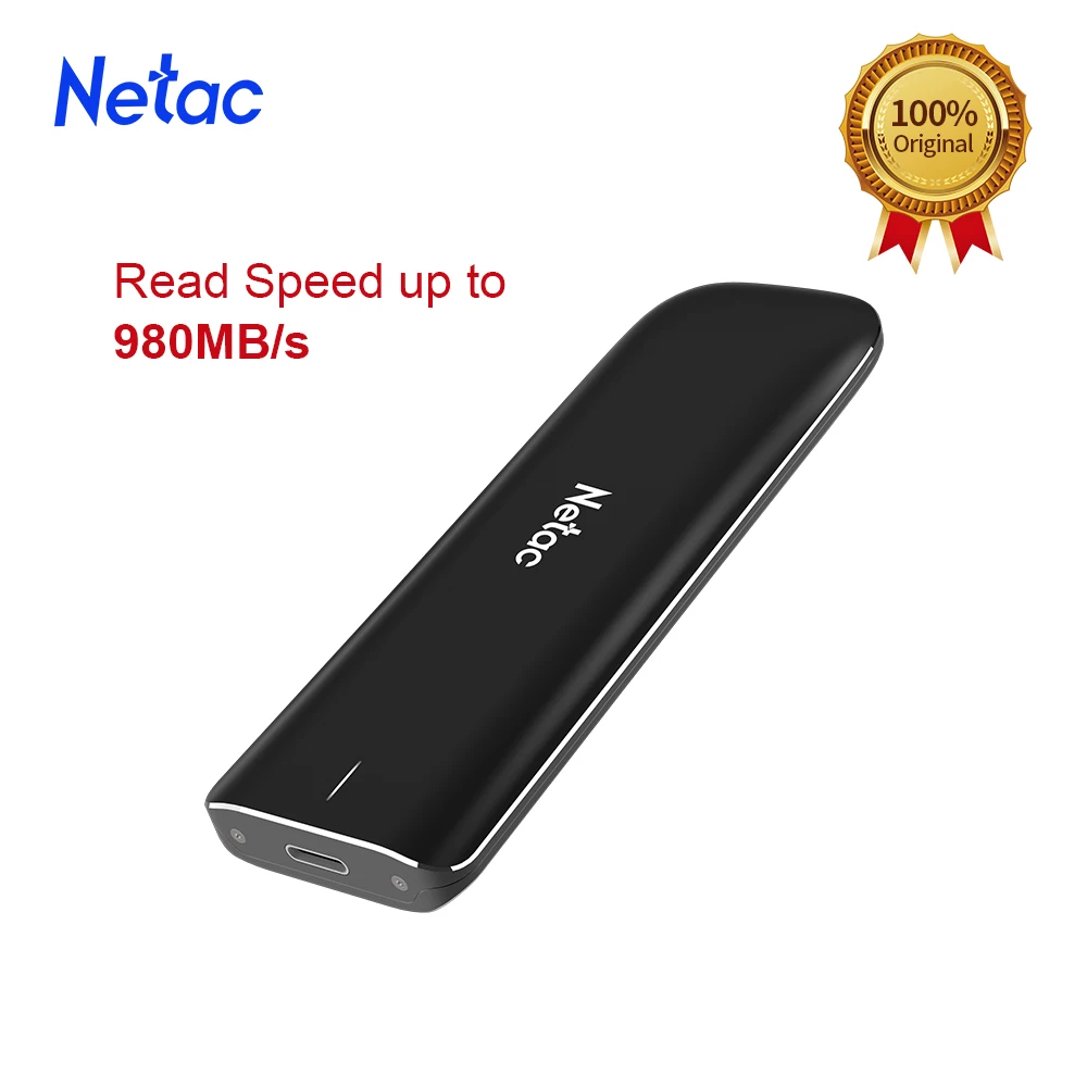 Внешний твердотельный накопитель Netac ZX ТБ 500 Гб 250 ГБ Портативный чтение до 980 МБ