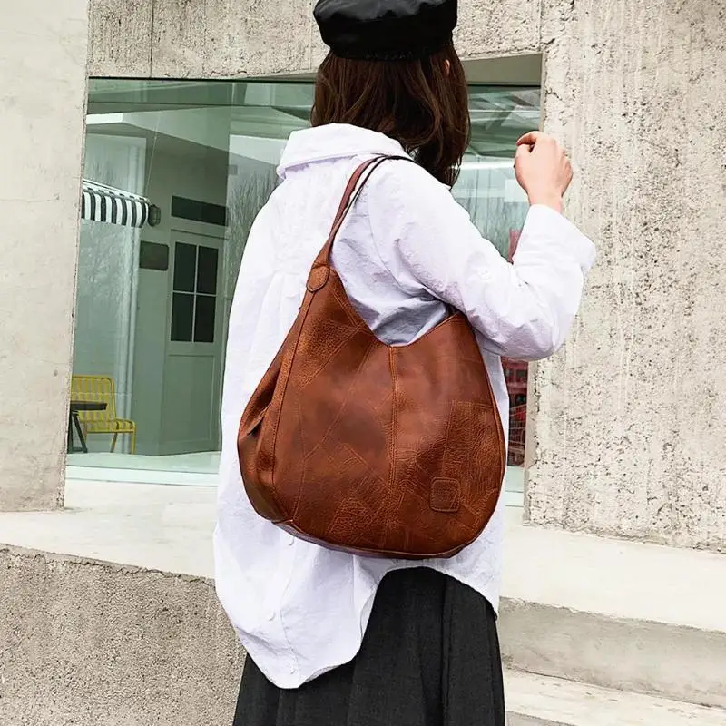 Ceny Vintage PU skórzane damskie torebki luksusowa torba na ramię klasyczne torebki o dużej pojemności torby zakupowe na co dzień