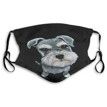 

Schnauzer Mouth Mask Face Mask For Men And Women Anti Pollution Half Face Mask Washable Reusable Muffle Mask For Running Cycling