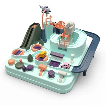 

Education Railcar Toy Baby Adventure Toy Track Car Macaron Color Table Funny Games Boy and Girl Puzzle Eco-friendly Toys Gifts