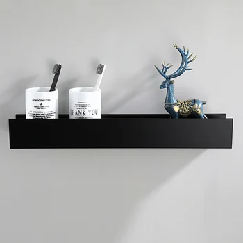 

Space Aluminum Bathroom Shelf Wall Mount Shower Shampoo Soap Cosmetic Shelves Kitchen Storage Rack Holder Bathroom Accessories
