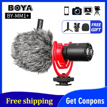 

Microfoon Boya BY-MM1 + Microfoon Draadloze Microfoon Super-Cardioid Shotgun Condensator Studio Vlog Video Mic Voor Iphone Dslr