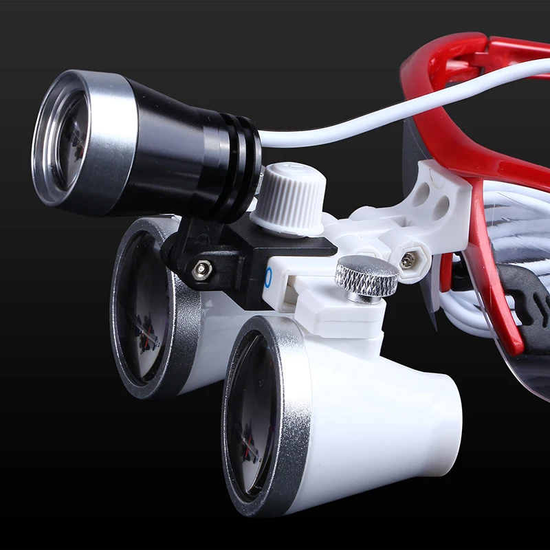  3.5X Magnification Binocular Dental Loupe Surgery Surgical Magnifier with Headlight LED Light Medic - 4000602158684