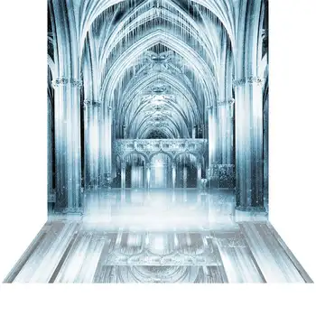 

Ice Castle Palace Backdrop Yule Ball Party Decor Dance Gala Venue Homecoming Photo Backdrop Background Photography