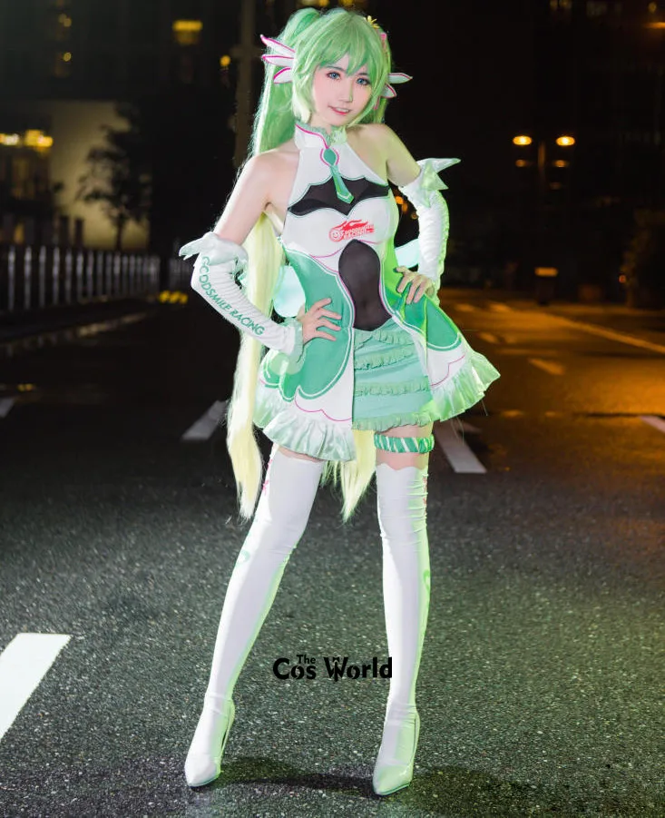 レーミク コスプレ 2017 衣装のみ レーシングミク 初音ミク 2017ミクのレーシングスーツ,ユニフォーム,アニメのコスプレ