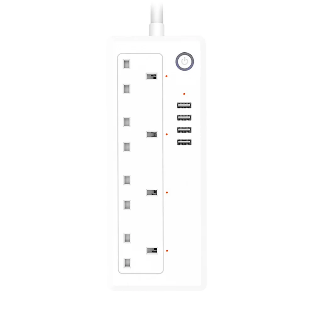 

Multi Wifi Smart Power Strip Extension Socket 4 AC Outlet 4-USB Remote Control For Alexa, For Ifttt Voice Control High Quality