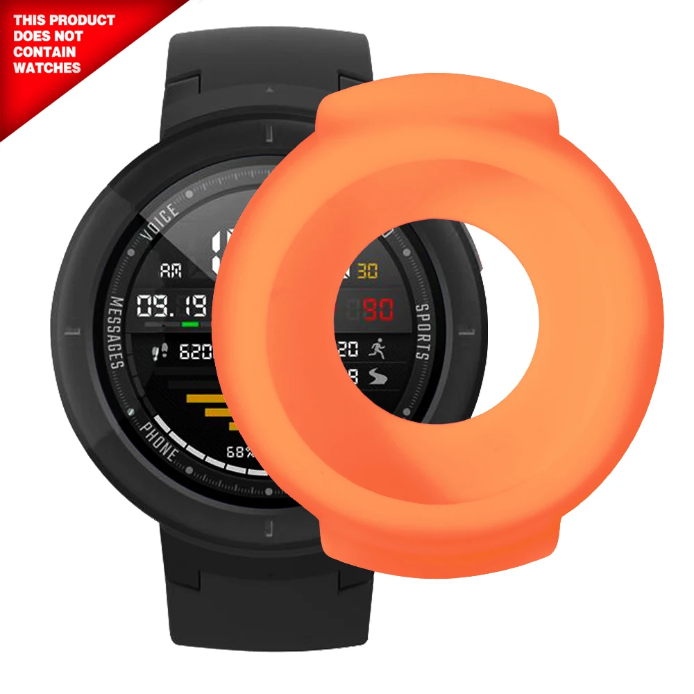 Модный чехол для часов для Huami Amazfit Verge, мягкий силиконовый чехол из ТПУ с полной защитой, чехол для Huami Amazfit Verge Smart Watch - Цвет: Orange