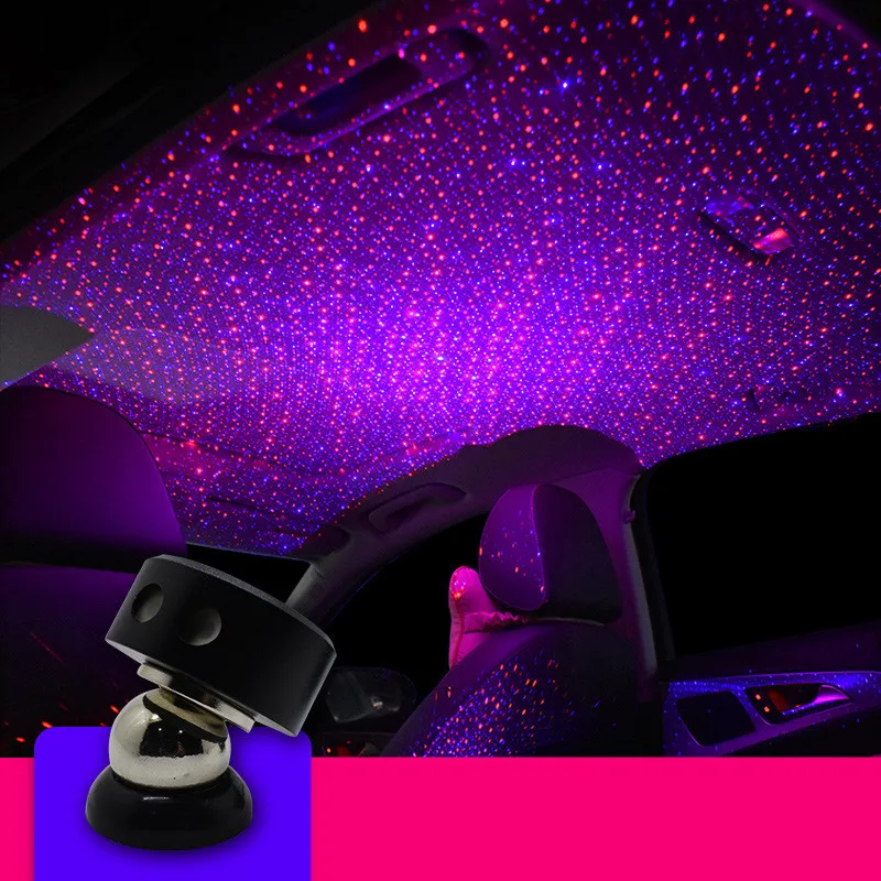 Авто проекция звездное небо огни автомобиля Звездные огни модифицированный стиль USB интерьерное украшение для потолка управление светом атмосферная лампа