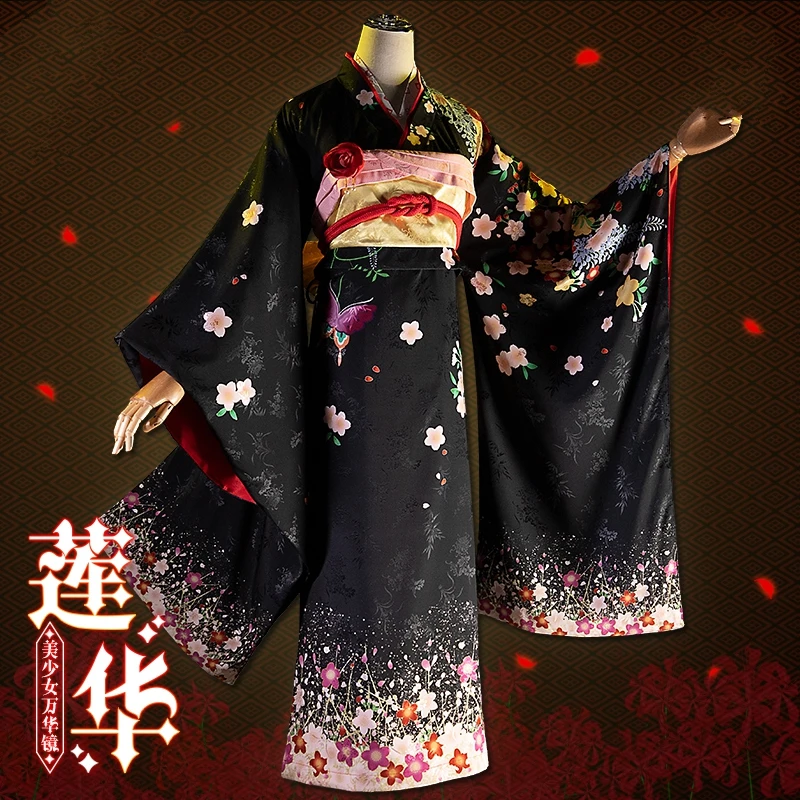 

Game Bishoujo Mangekyou Renge Cosplay Costume Kimono Yukata Dress Outfit Halloween Costumes for Women Adult