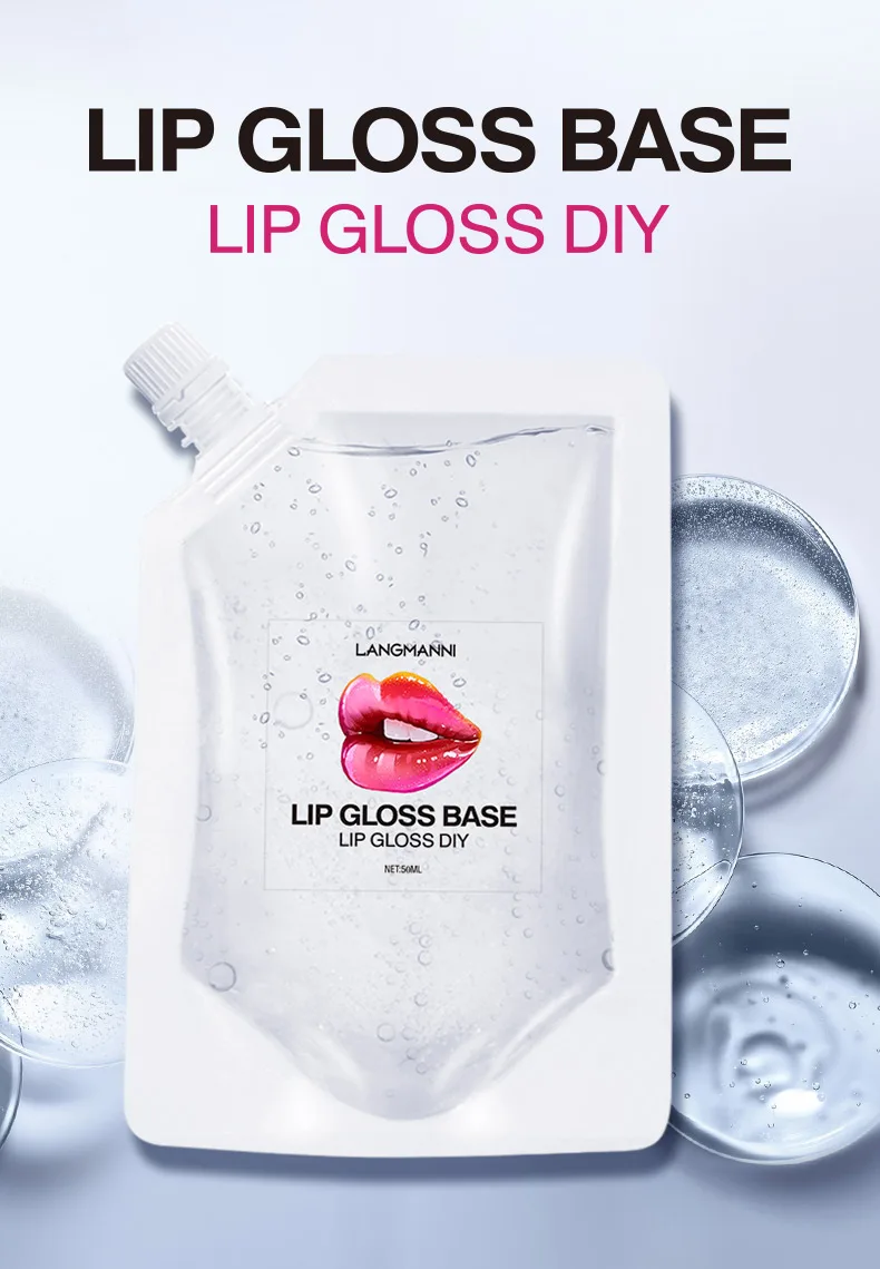 

50ml Transparent Lip Gloss Base Oil DIY Emulsion Raw Material Gel Lipgloss Base Moisturizing Non-stick Cup Clear Lip Gloss TSLM2