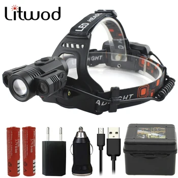 

XM-L T6 Z502713 led headlamp 12000 lumens rechargeable head flashlight torch head lamp waterproof lights headlight