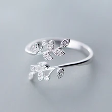 Simple Fashion Silver Color Feather Dolphin Adjustable Ring Exquisite Jewelry Ring For Women Party Wedding Engagement Gift