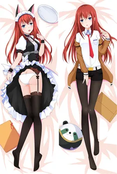

Steins;Gate Makise Kurisu pillow Covers Peach Skin 2 Way sexy girls pillow case anime Bedding Hugging Body pillowcase gifts
