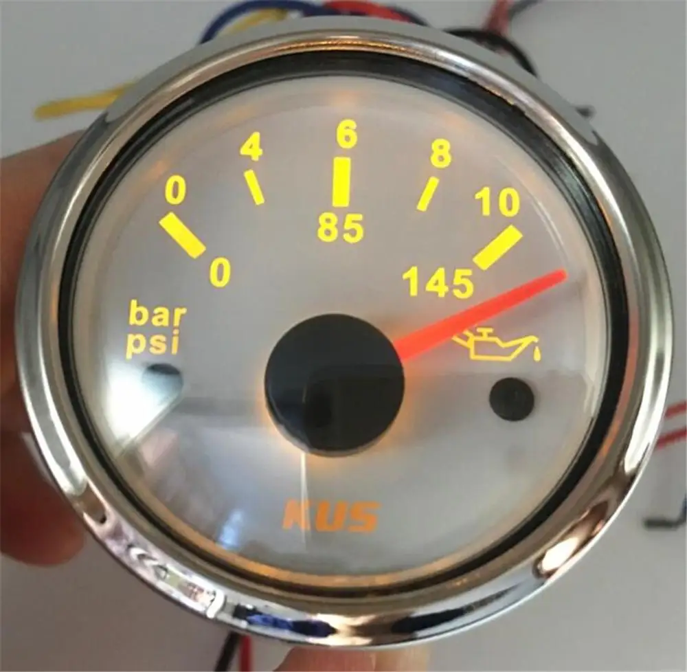 Манометр масляный 52 мм 0 10 бар 12/24 в 100% psi|pressure meter|pressure gaugepressure gauge fuel |