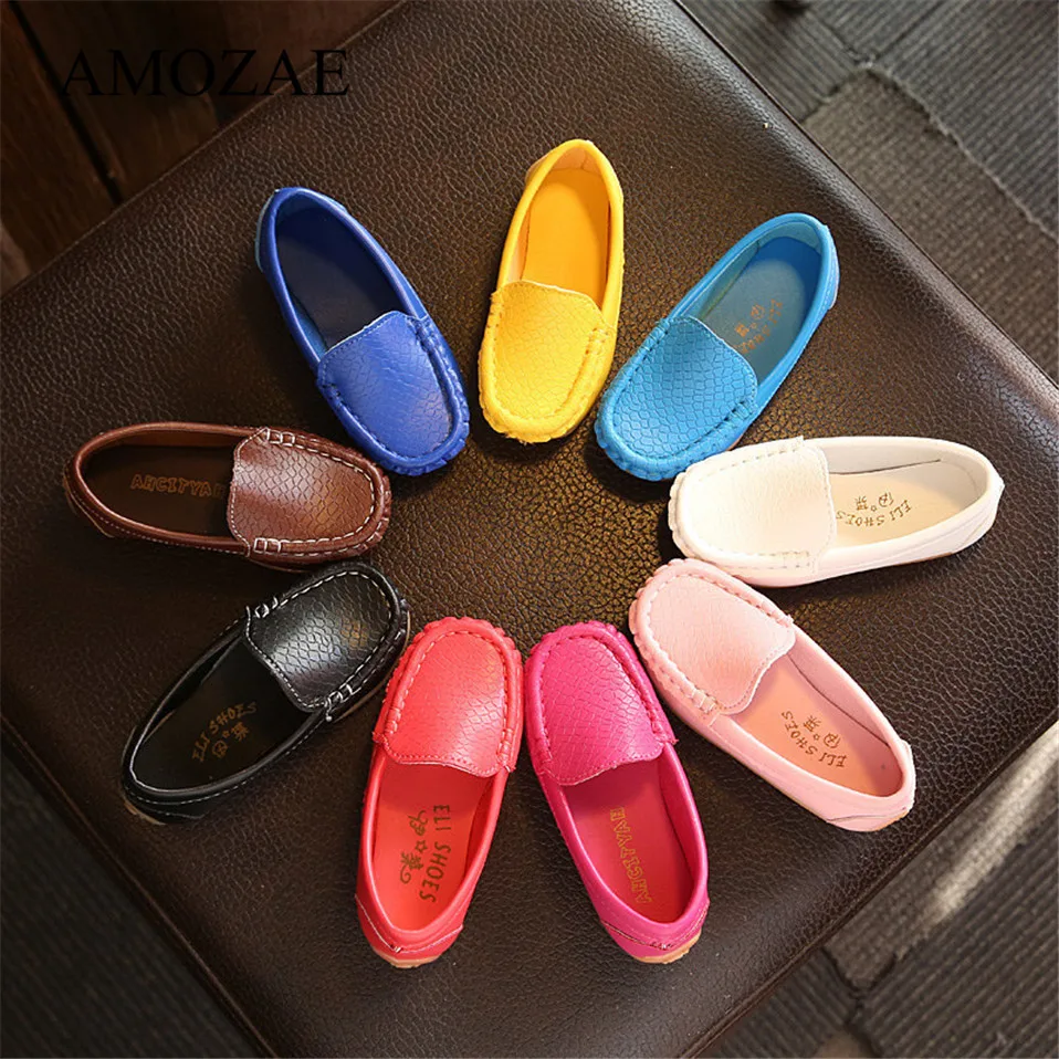 Best Offers Girls Shoes Loafers Slip-On Boys Soft Casual PU 9-Colors Comfortable Styles All-Sizes QLXAGDn6x