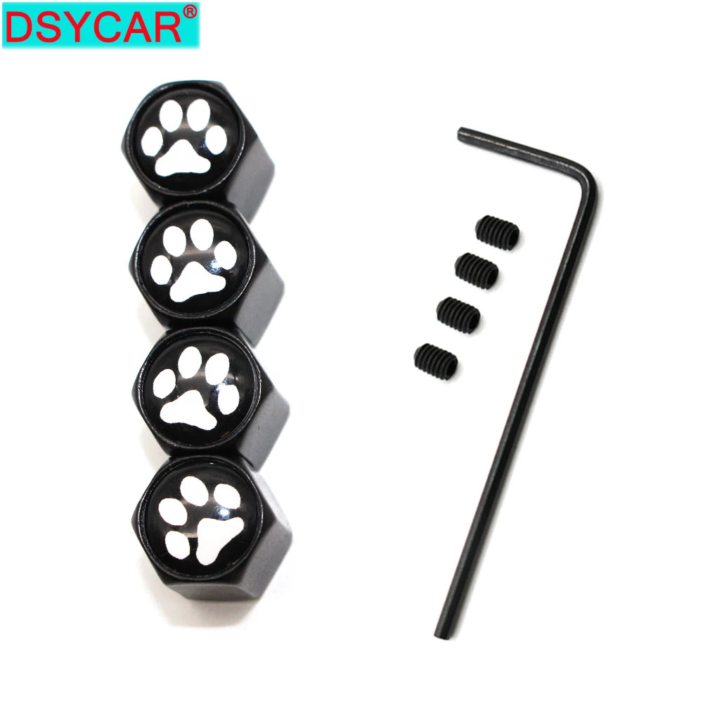 

5 Pcs/Set Car Styling Zinc Alloy Anti-theft Footprint Logo Car Tire Valve Caps Wheel Tires Tire Stem Air Cap Airtight Covers