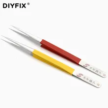 DIYFIX ультра тонкие прецизионные антистатические пинцеты зажимы щипцы для ювелирных изделий электронный компонент удержание выбор ремонт ручного инструмента