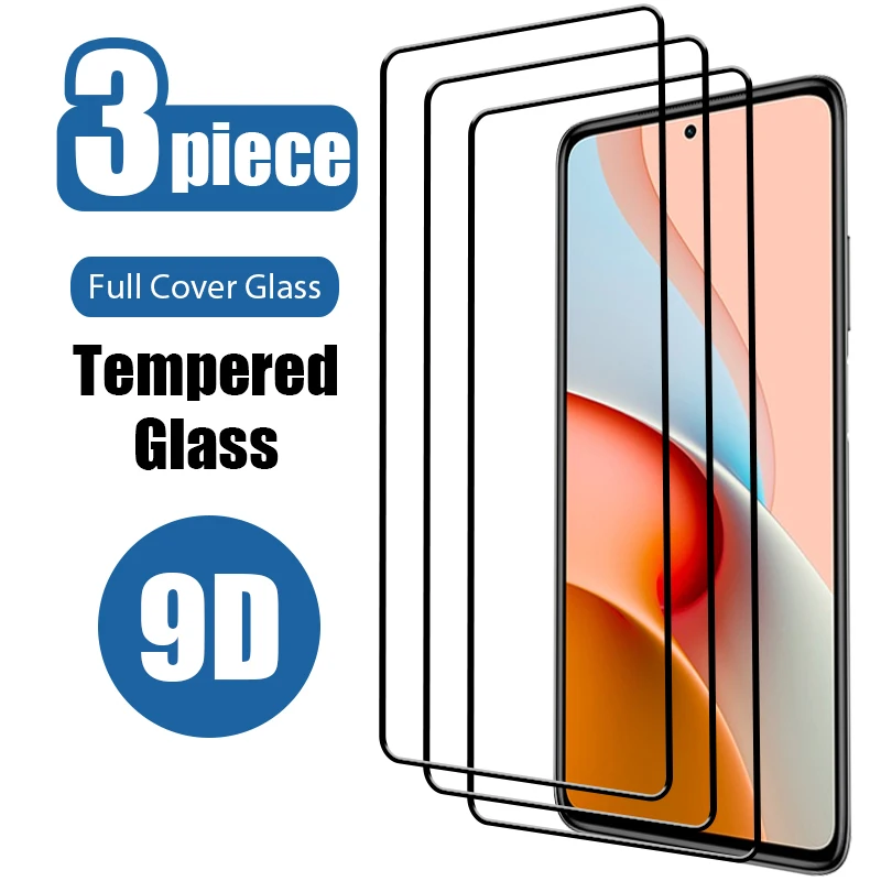 3 шт. 9D премиум класса закаленное стекло для Xiaomi Redmi Примечание 10 9 8 7 6 Pro Max 5G
