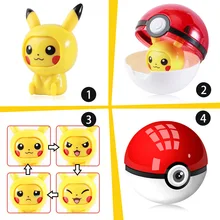 

New Pokemon Face Change Figure Model Pikachu Eevee Anime Action Figure Collect Pokemon Face-changing Doll Tide Play Toy Gift