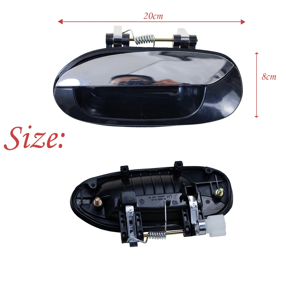 Car Door Handle Chrome Rear Front Black for Kia Carens