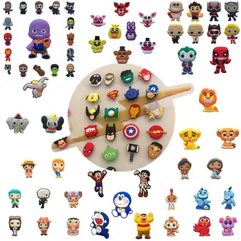 

50pcs Classic Cartoon Avengers Joke Super hero Shoe Charms Shoe Accessories Shoe Buckle Croc Decorations Jibz Kids Party Gifts