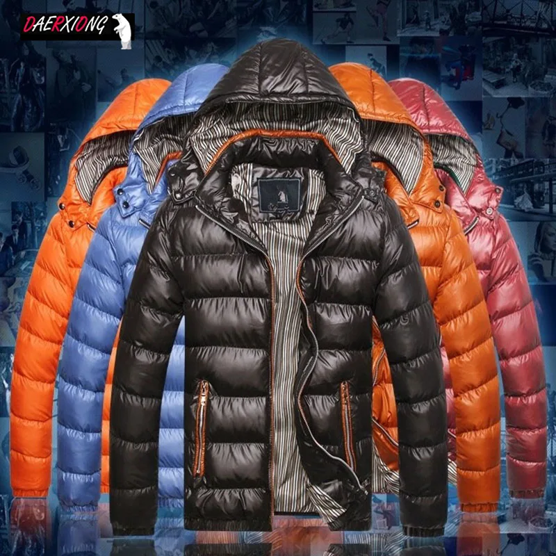 M 7XL новинка зимняя куртка для мужчин однотонный толстый теплый с капюшоном