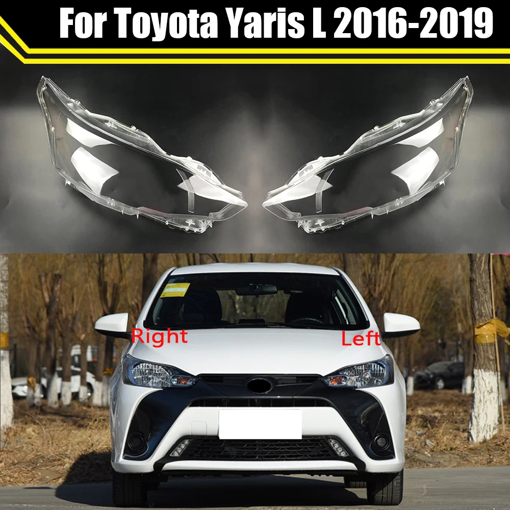 トヨタヤリス2016〜2019用のフロントライトとライトカバー,車のヘッドライト用のライトカバー AliExpress