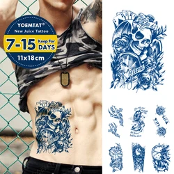 Juice Ink Lasting Waterproof Tattoo Sticker Clock Skull Anchor Compass Flash Full Tattoos Body Art Female Fake Tatto Men Women