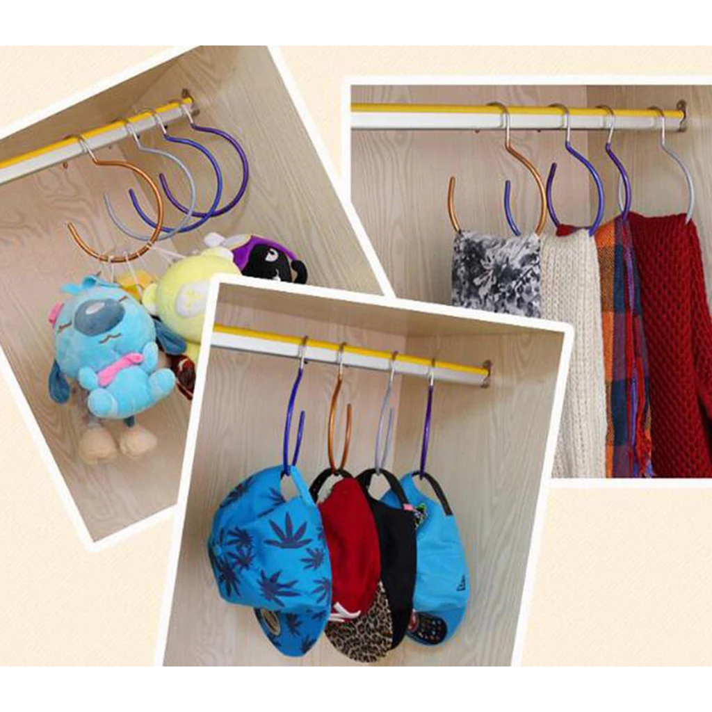 Gold/Silver/Blue Super Practical and Durable Scarf Display Storage Hanger Belt/Tie/Scarf Holder 2