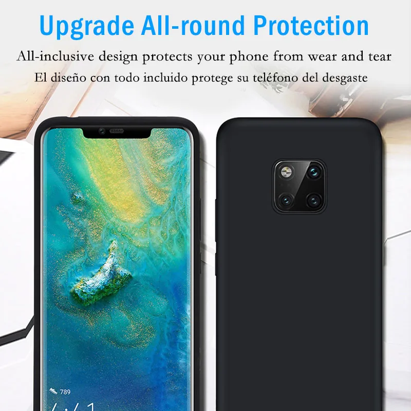 Противоударный чехол для huawei P20 P30 mate 20 Lite Pro, жидкий силиконовый чехол для телефона huawei mate 20 30 Pro P smart, задняя крышка
