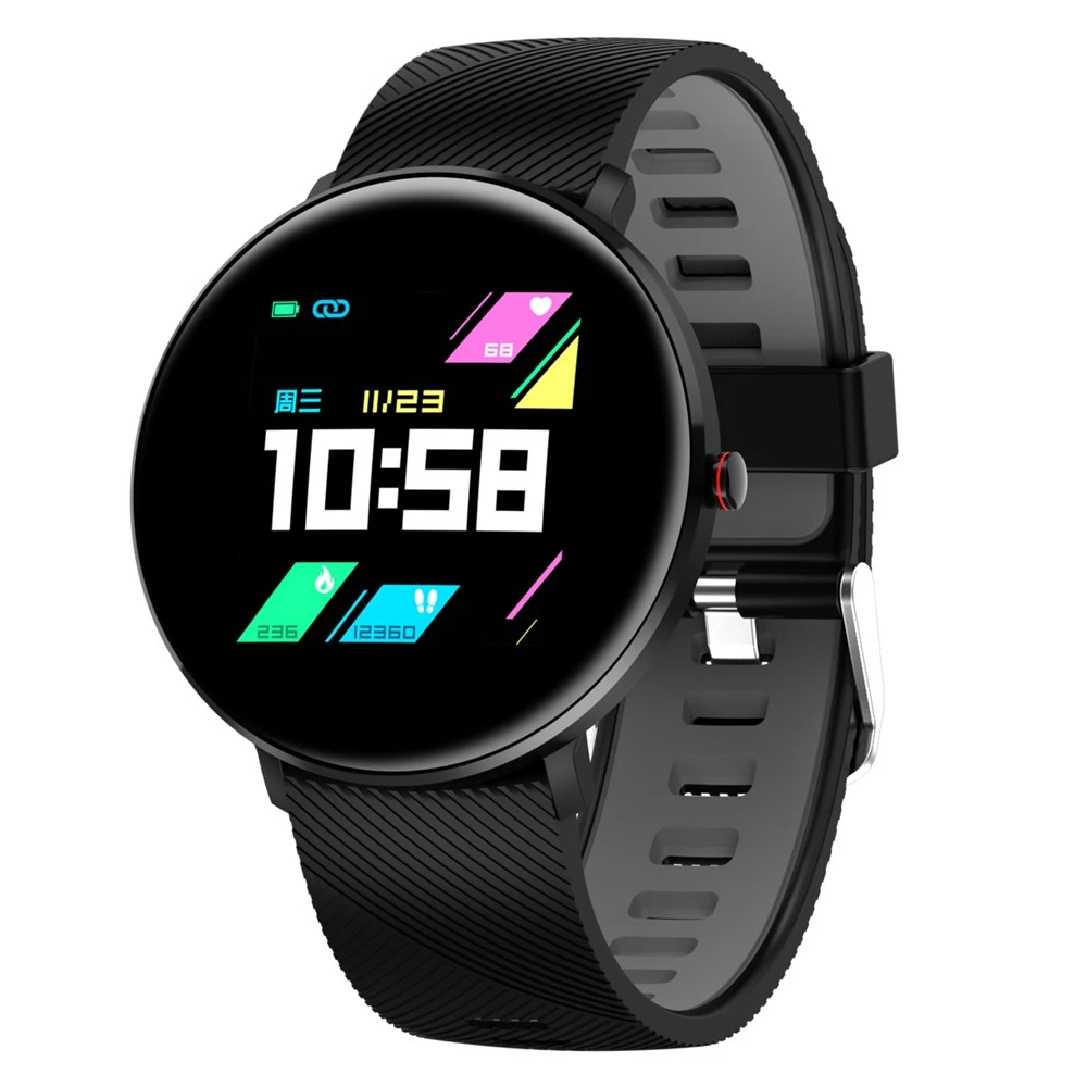 Умные часы UTELITE L10 спортивные часы с Bluetooth IP68 Водонепроницаемые ЭКГ монитор сердечного ритма и артериального давления для мужчин для телефона Xiaomi huawei - Цвет: black gray