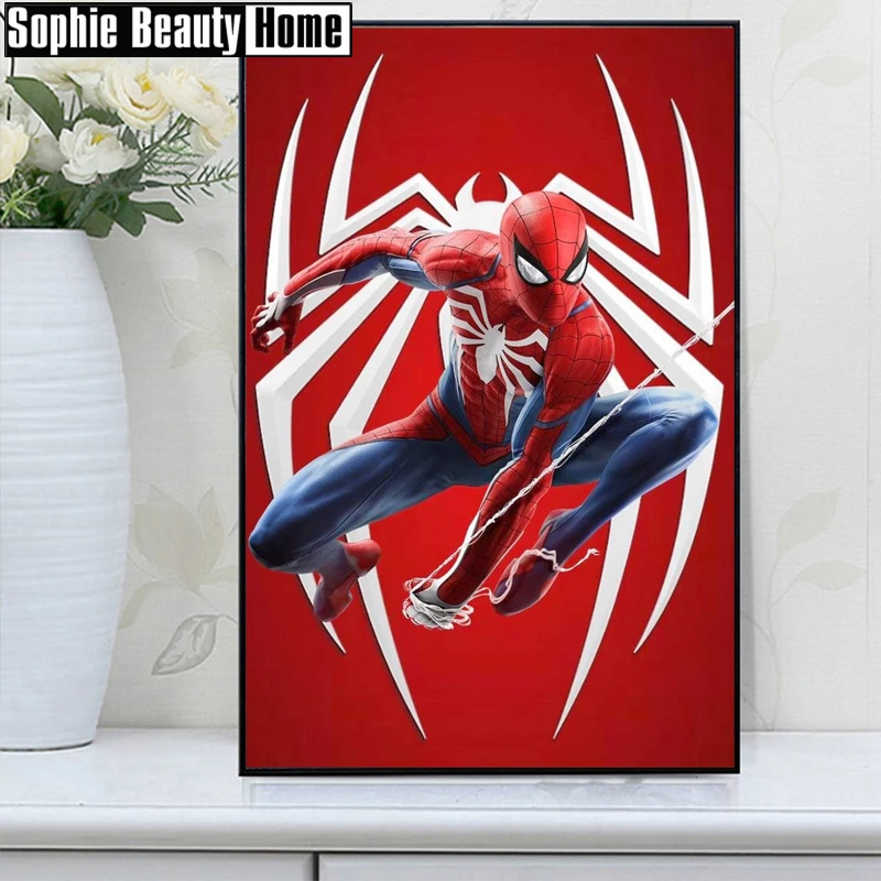 

Diamond Embroidery Spider Man Mosaic Crystal 5D Cross Stitch Hero Full Drill Diamond Painting DIY Sticker Decor Pattern 197032