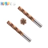 Reamer HRC60 Carbide H7 4 Flutes With 100mm High Precision Straight Shank Spiral Machine Reamer Coating Bronze Reamer 5