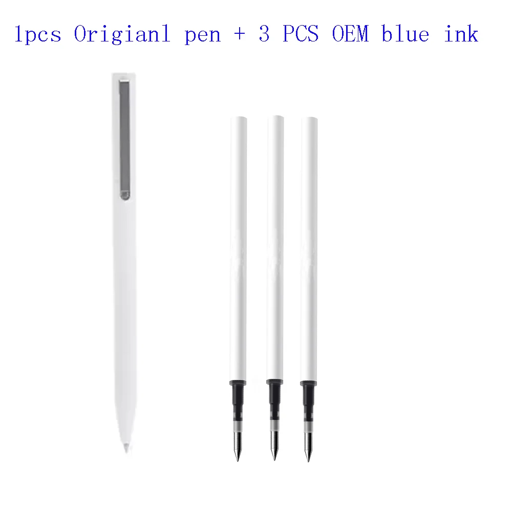 xiaomi mi jia, умная ручка, mi Pen, 9,5 мм, ручка для подписи xiaomi, PREMEC, гладкая, швейцарская, сменная, mi Kuni - Цвет: pen 3pcs blue ink