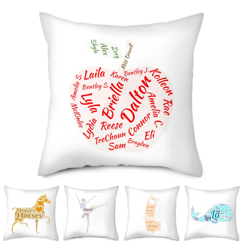 

TTLIFE Animal Pillow Case Funny Style Cushion Cover Home Decorative Square Letter Throw Pillow Pillows Cover for Sofa 2019