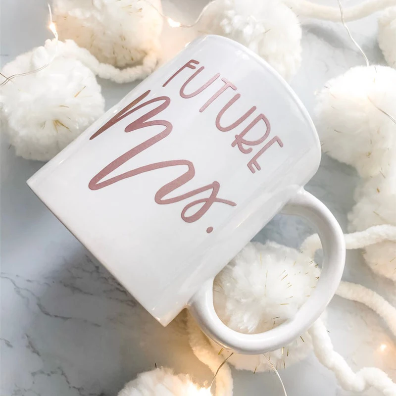 future mrs miss to coffee mug bride be wedding engagement Bachelorette hen Party Bridal Shower decoration present gift | Дом и сад