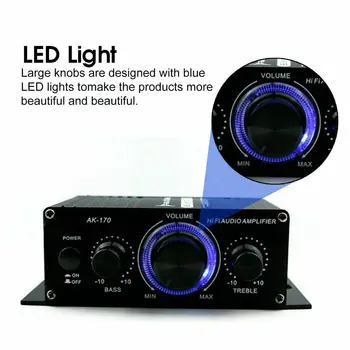 

12V Car stereo amplifier Bluetooth Bluetooth 2CH 4-16Ω For SD Card AUX input MP3 format play