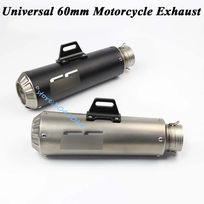 

Universal 60mm Motorcycle Exhaust Escape Pipe Modified Muffler Stainless Steel DB Killer For Yamaha R15 R25 R6 CBR500 Ninja 400