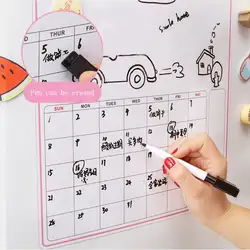 A3 Мягкий Магнитный Магнит для доски стирается доска Рисование холодильник электронный календарь и ручка