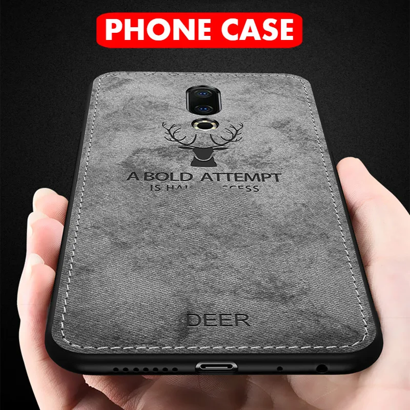 

Deer Pattern Case For Meizu 16 15 Plus 16X 16S 16XS Retro Fabric Cloth Texture Soft Phone Cover For Meizu M5S M5 M6 M9 Note Case
