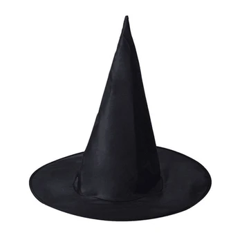 

Halloween Children Adult Black Oxford Sorcerer Witch Hats Parties Performance Props Caps Accessories