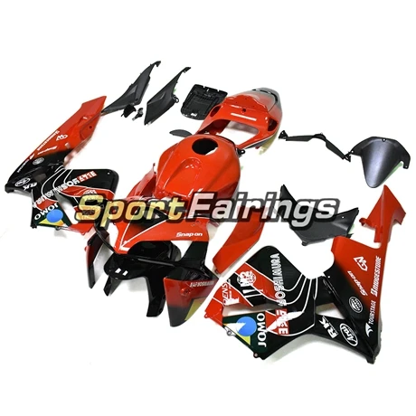Мотоцикл впрыскивание, АБС-пластик обтекатель комплект для Honda CBR600 CBR600RR F5 05-06 год 2005 2006 черный, Красный Полный чехлы