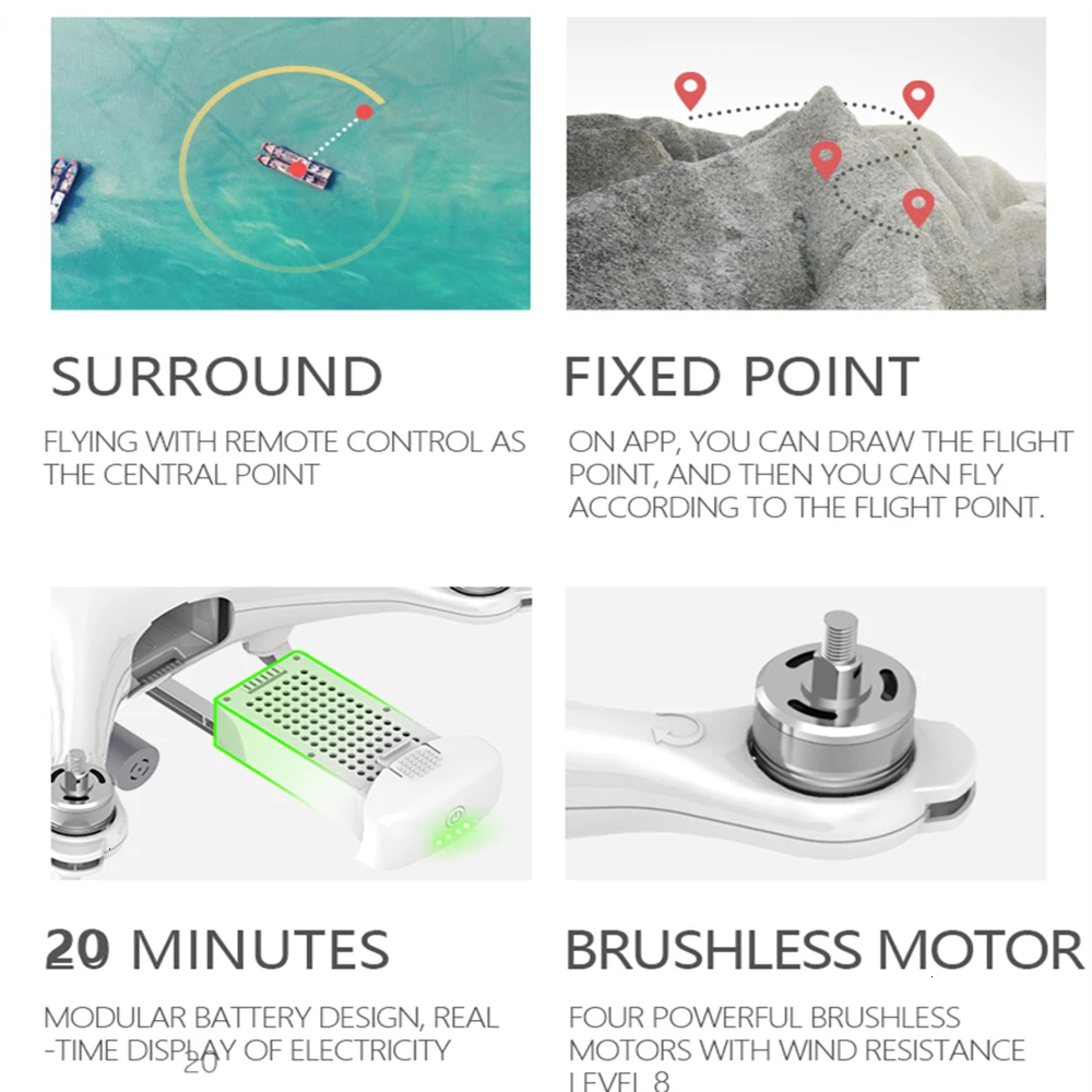 X1 RC GPS Drone 4K Quadcopter with Two-axis Gimbal Stabilizer 5G WiFi Camera Brushless Motor Selfie Quadrocopter VS F11 B4W
