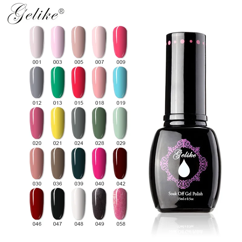 

15ml Nail Art Gel Nail Polish No Chipping And Fading UV Led Soak Off Top Base Gel Instructions Artistic Colour Gel Polish