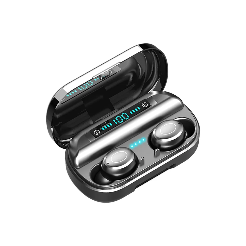 Wireless Earphones Bluetooth 5 Headset TWS Mini Stereo Headphones Sport In Ear Earbuds For iPhone with Charging Case 4 Ear Caps