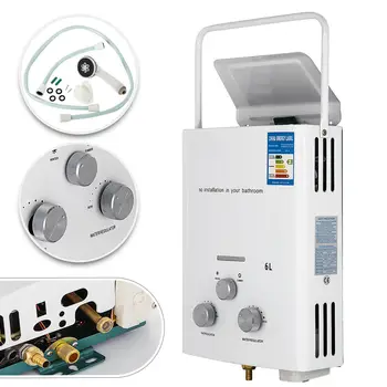 

6L Tankless Hot Water Heater RV's Campers Propane Gas LPG On-demand Boiler 2GPM